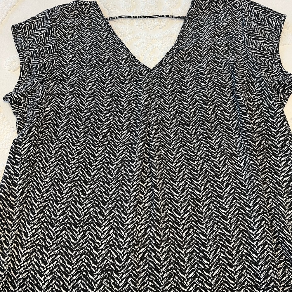 Silky relaxed fit top; sleeveless